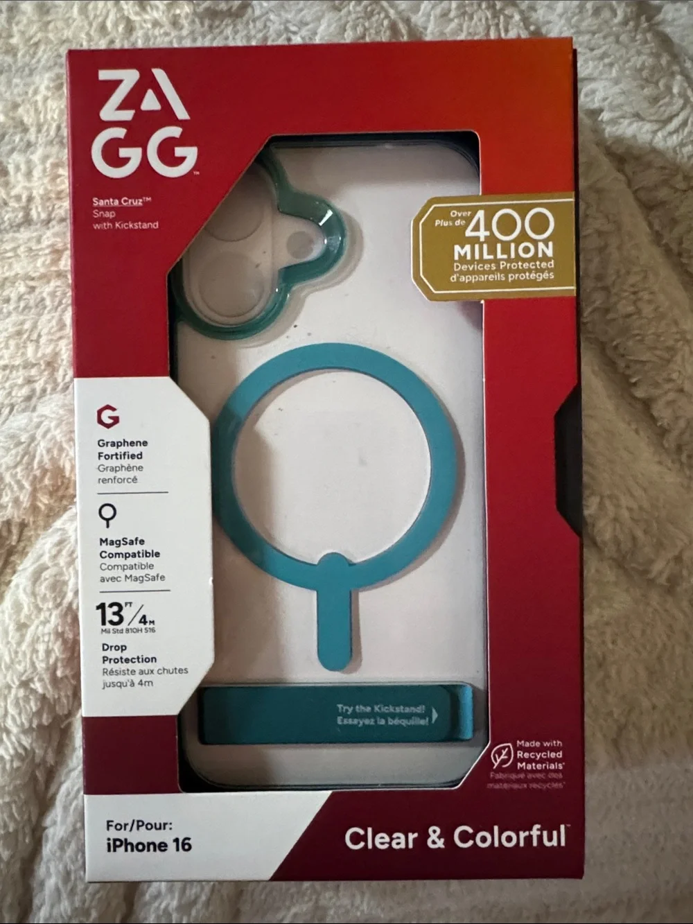 ZAGG Santa Cruz snap iphone 16 case, new in box